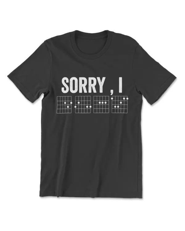 Sorry I-DGAF Funny Hidden Message Jazz Guitar Chords T-Shirt