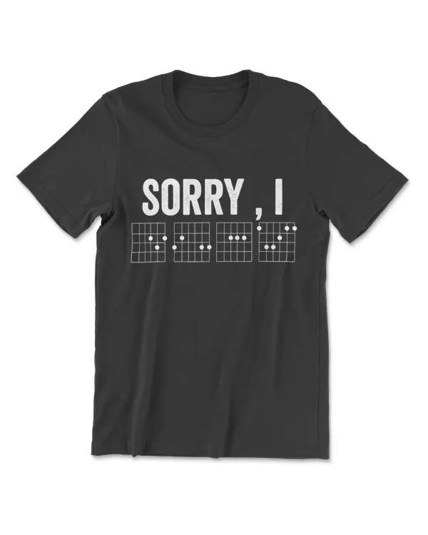Sorry I-DGAF Funny Hidden Message Jazz Guitar Chords T-Shirt