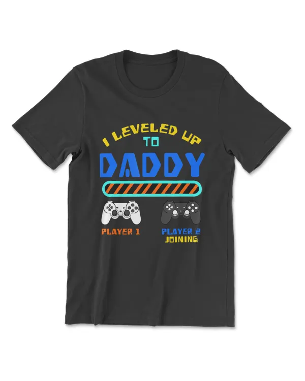 Gamer Dad Player Game Console I Leveled Up To Daddy Gift T-Shirt