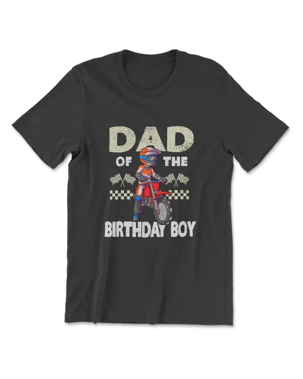 Motocross MX Dad Birthday Boy MX Family Dirt Bike Birthday T-Shirt