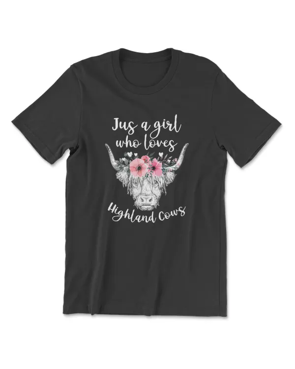 Just A Girl Who Loves Scottish Highland Cows T-shirt