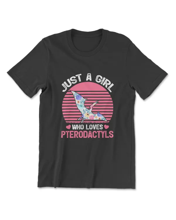 Dinosaur Bird Lover Tee Just A Girl Who Loves Pterodactyls T-Shirt