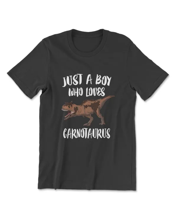 Just A Boy Who Loves Carnotaurus Dinosaur T-Shirt