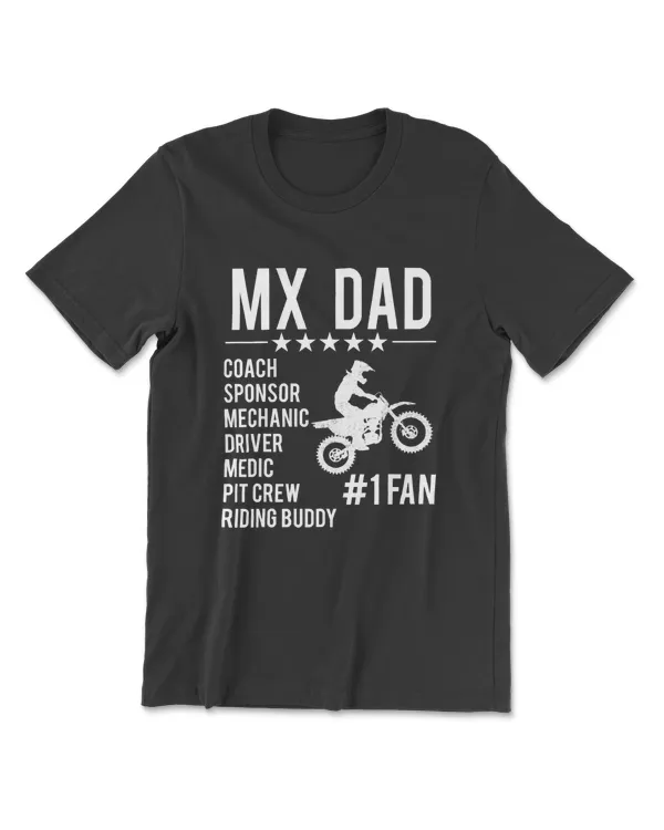 Motocross Mx Dad 1 Fan Dirt Bike Coach Sponsor Braaap