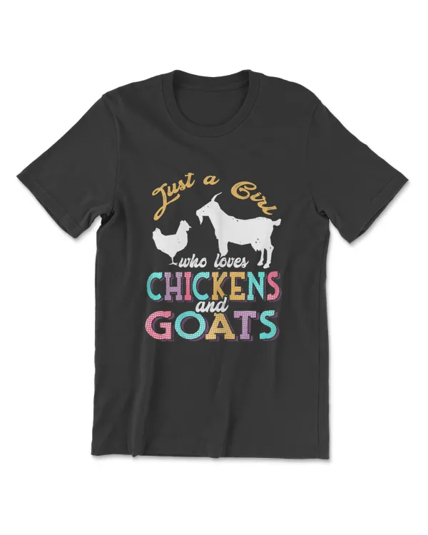 Just A Girl Who Loves Chicken And Goats Lover Cute