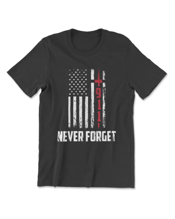 Never forget patriotic 911 men women Vintage American Flag