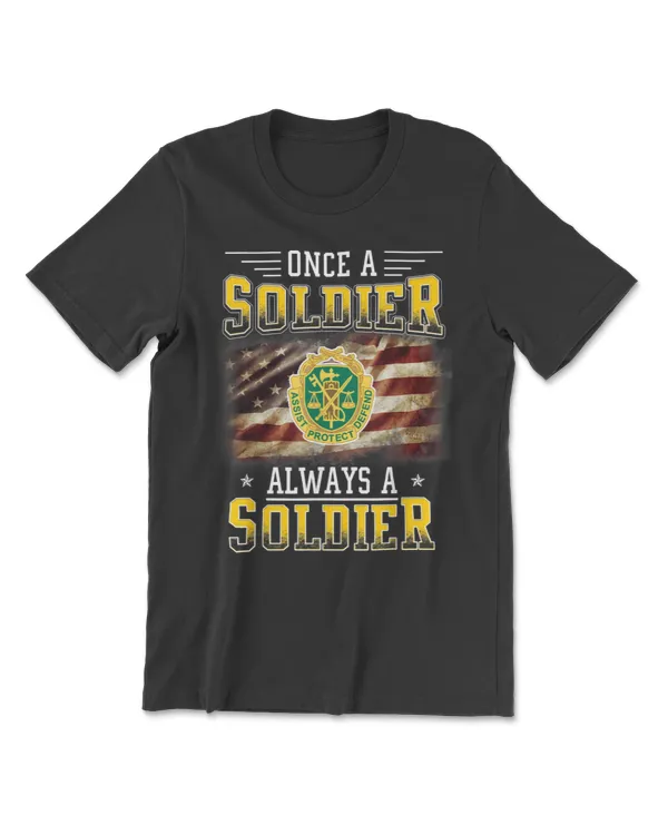 Military Police Veteran Always a Soldier Military Christmas T-Shirt