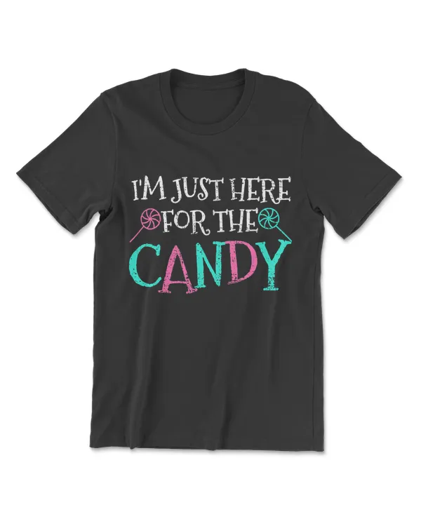 Funny Halloween Costume I'm Just Here For The Candy Vintage T-Shirt