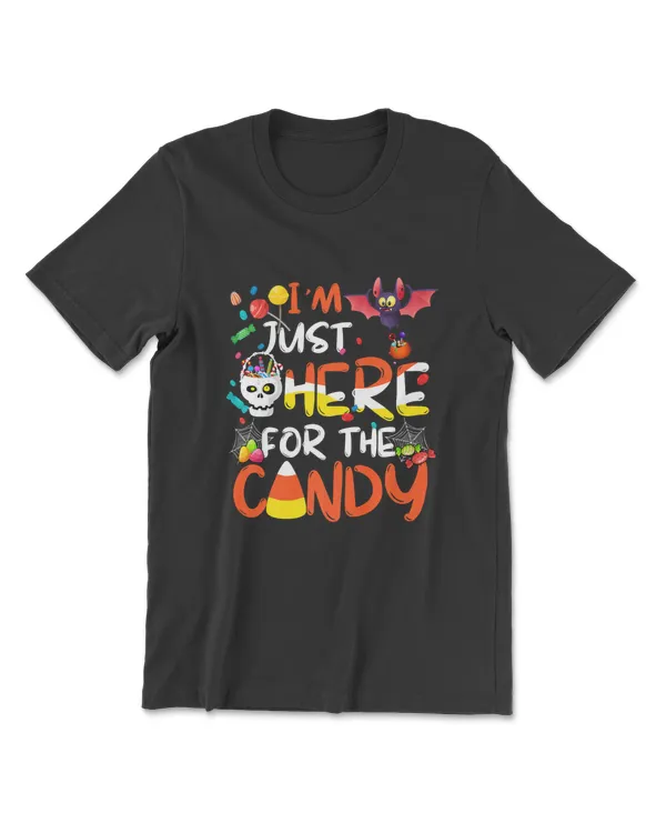 HOLIDAY 365 Halloween I'm Just Here For The Candy Funny Premium T-Shirt