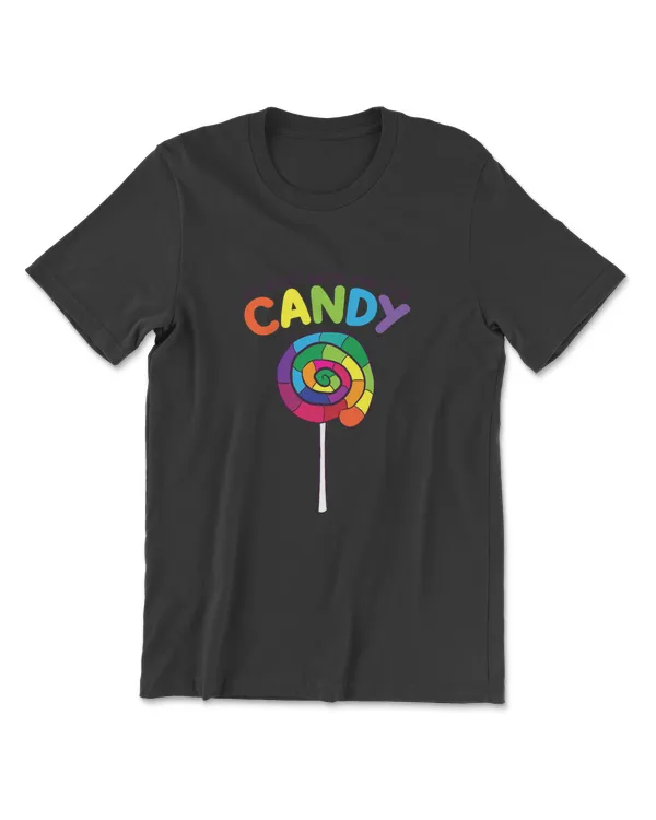 I'm Just Here For The Candy Lollipop Bag Of Sweets Lolly T-Shirt