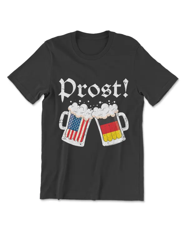 Oktoberfest 2021 American German Flag Beer Prost T-Shirt