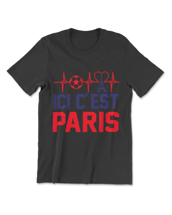 Welcome To Paris ICI C'EST Paris France Football Fans Outfit T-Shirt