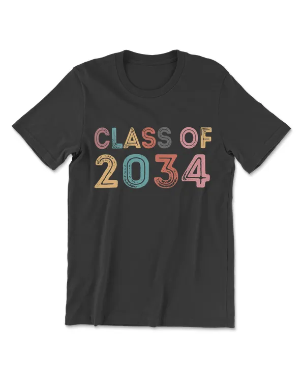 Class Of 2034 Grow With Me First Day Of School Graduation T-Shirt