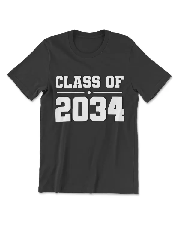 Kindergarten Class Of 2034 Grow With Me Orange T-Shirt