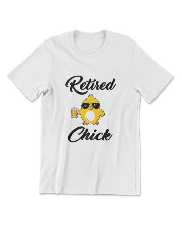 Retired Chick Chicken Gift Idea For Retirement Party Premium T-Shirt