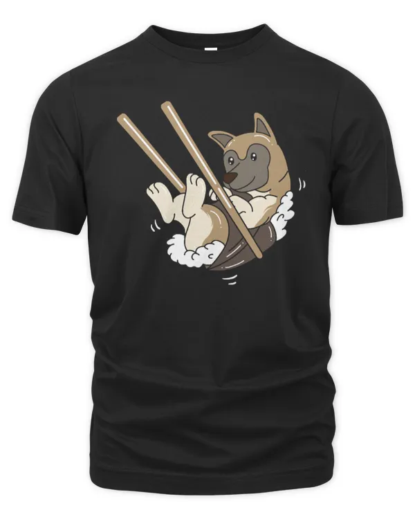 Dog Akita Sushi Funny DogT Shirt 461 paws