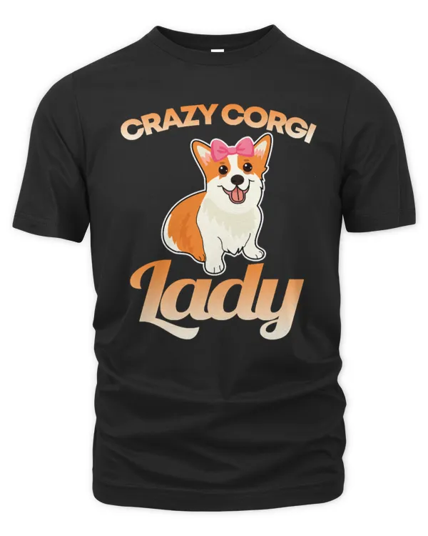 Dog Funny Crazy Corgi Lady Dog Lover 385 paws