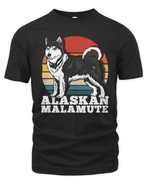 Dog Alaskan Malamute Dog Lover Retro 348 paws