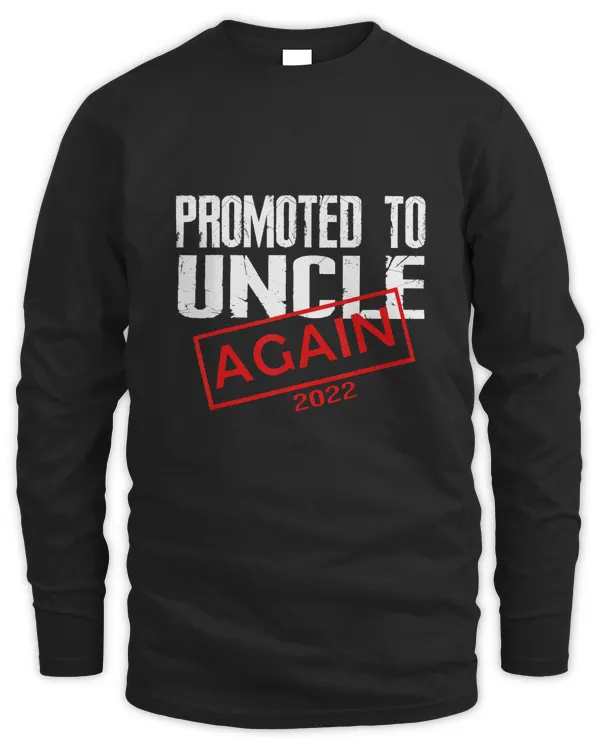 Mens Promoted To Uncle Again Est 2022 Pregnancy T-Shirt