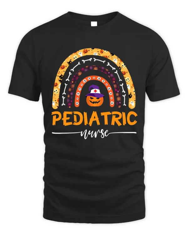 Rainbow Leopard Halloween Pediatric Nurse Shirt