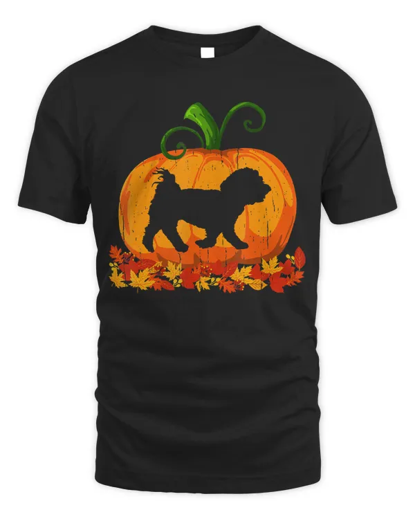 Funny Halloween Costume Maltese Dog Pumpkin T-Shirt