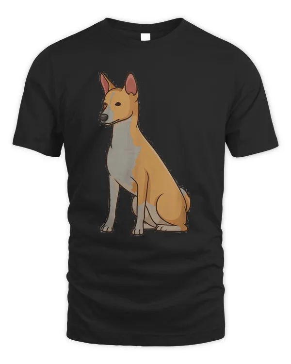 Basenji Dog Obedient Basenji Dog Sitting Funny T-Shirt