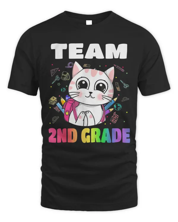 Dabbing Cat 2nd Grade Back To School Shirt Boys Girls T-Shirt