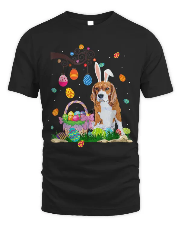 Beagle Dog Ear Easter Eggs Shirt Funny Easter Day Tee Gift T-Shirt