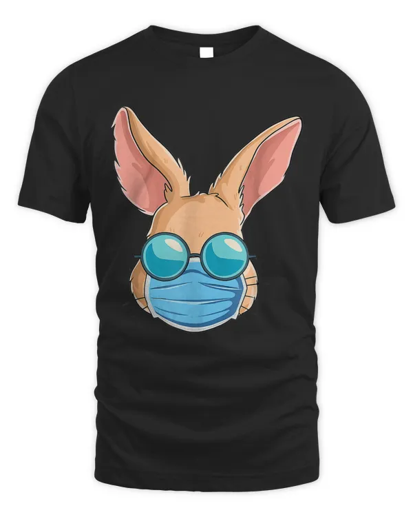 Bunny In A Mask Easter Day 2021 Eggs Hunt Gift Women Kids T-Shirt