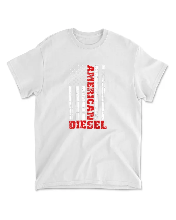 American Diesel Flag T Shirt Truck Turbo Brothers