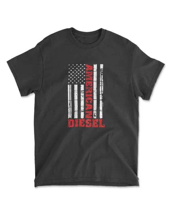 American Diesel Flag T Shirt Truck Turbo Brothers