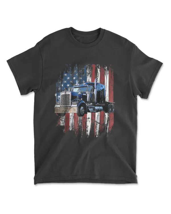 Trucker American Flag Truck Driver Shirt Truck Driver Gift