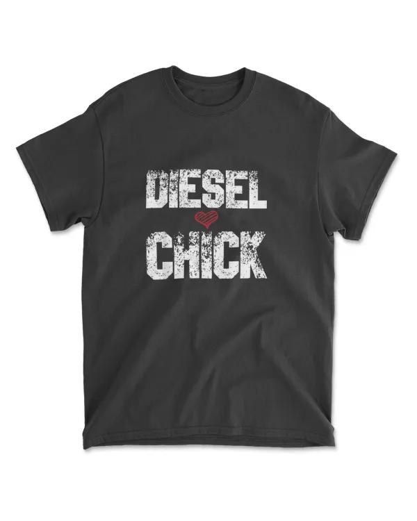 Women S Diesel Chick Trucker T Shirt Truck Drivers Gift