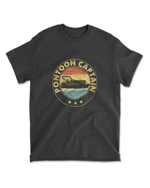 Funny Pontoon Captain Shirt Vintage Retro Unisex T-shirt - Vintage Gift For Pontoon Captain or Boat Captain