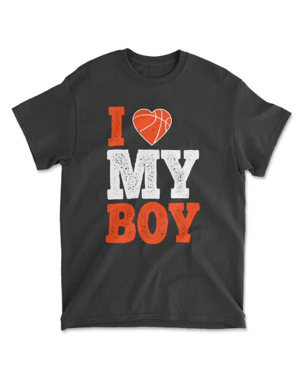 I Love My Boy Basketball T-Shirt