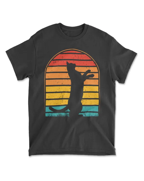 Cat Sunset Colorful Background for T-Shirt 3