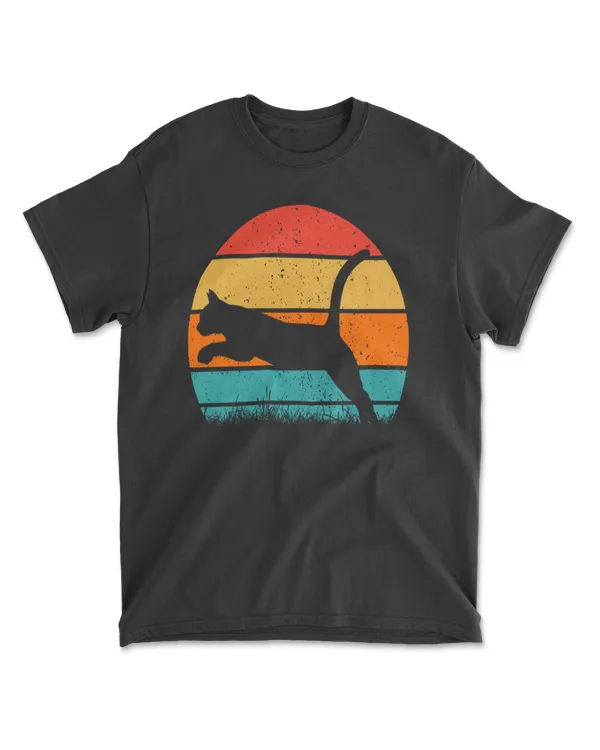 Cat Sunset Colorful Background for T-Shirt 10