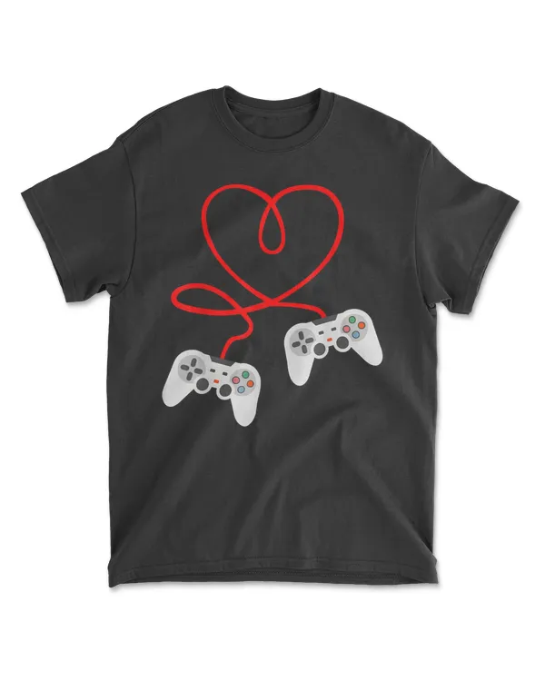 Video Gamer Valentines Day With Controllers Heart