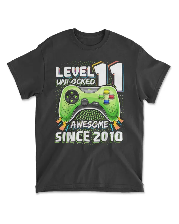 Level 11 Unlocked Awesome 2010 Video Game 11th Birthday Gift T-Shirt
