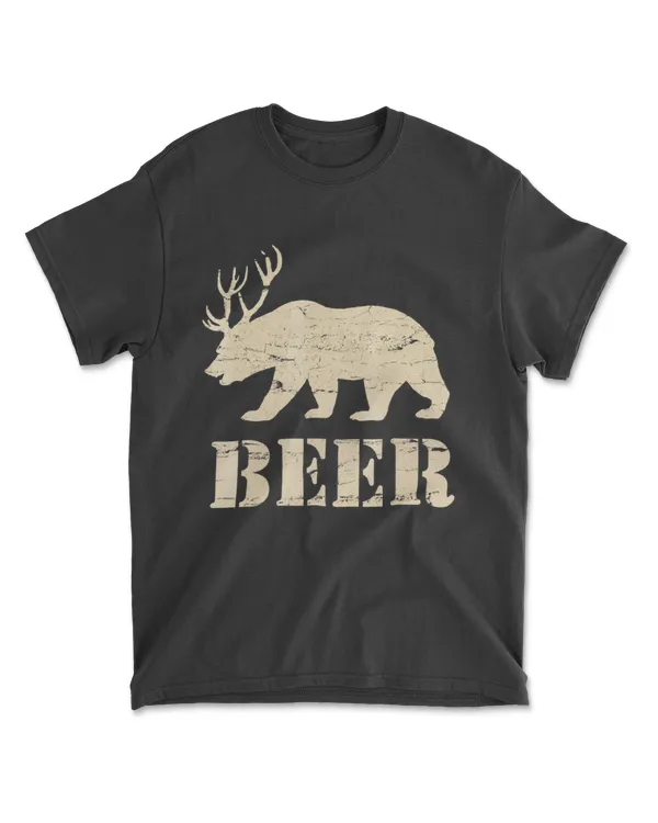 Beer, Bear, Deer, IPA, Pub T-shirt  Beer, Drinking Tee