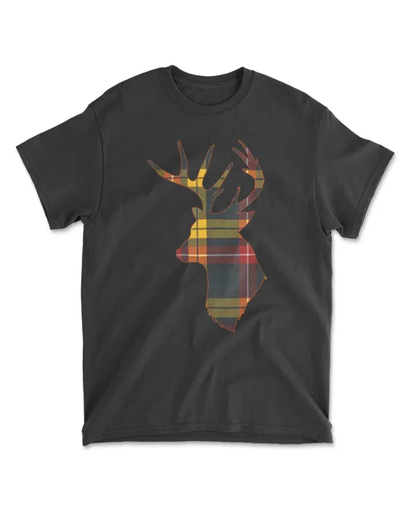 Buchanan Tartan Shirt Plaid Deer Scottish Tartan T Shirt