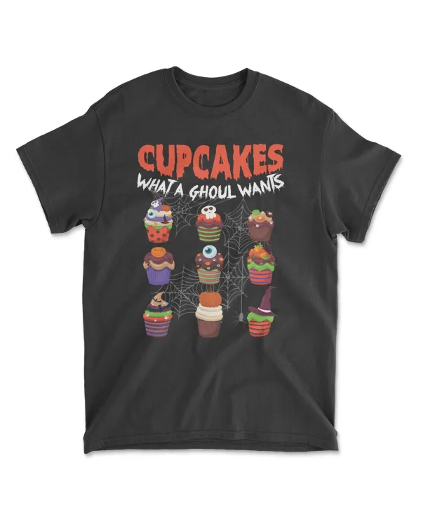 Cupcakes What A Ghoul Wants Funny Baking Lovers Halloween