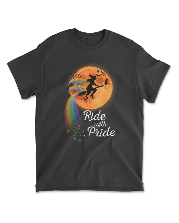 Flying Halloween Witch Ride With Pride LGBT Supports