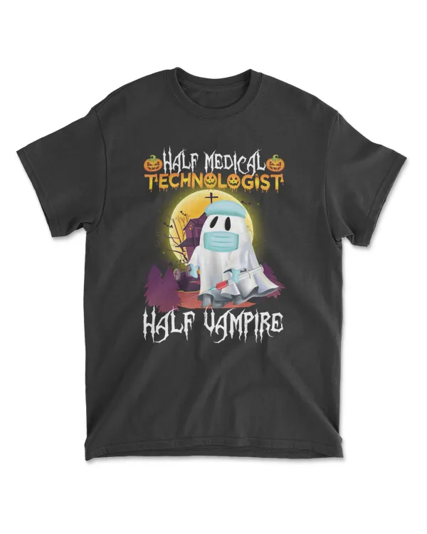 Half Medical Technologist Half Vampire Funny Halloween
