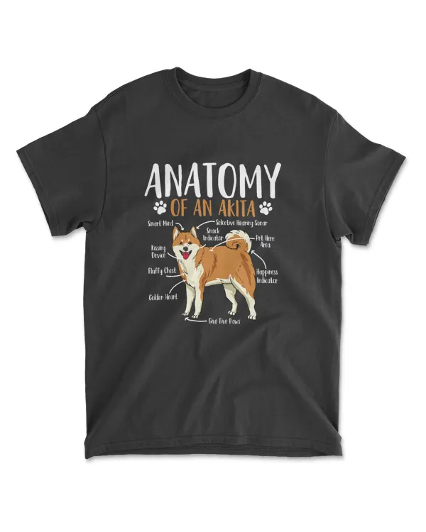 Akita Dog Anatomy T-Shirt