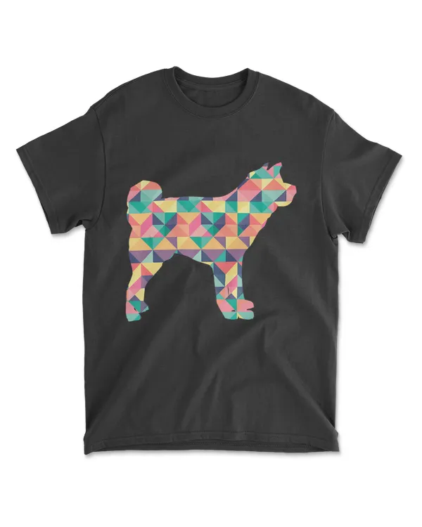 Akita Abstract Color Summer Puppy Dog Pet Lover Girl Gift T-Shirt