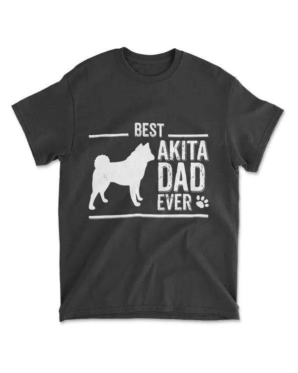 Akita Dog Dad T-Shirt Best Dog Owner Ever