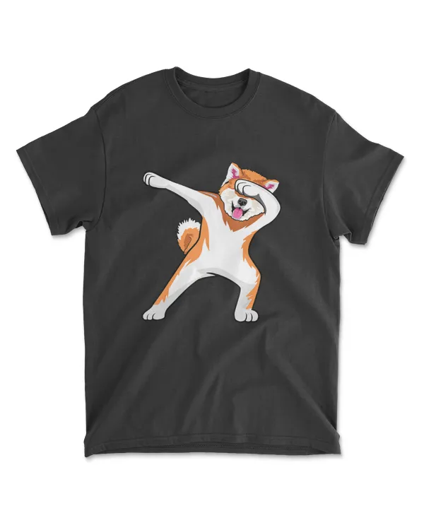 Akita Dog Dancing Funny Dog Lover Men Women Teenager T-Shirt