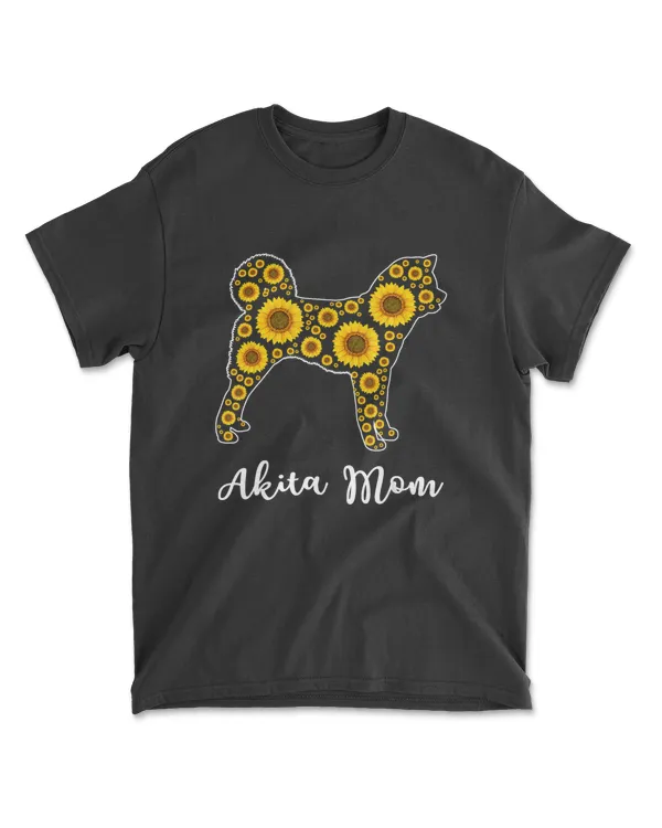 Akita Dog Funny Shirt, Sunflower Lover Gift, Funny Akita T-Shirt