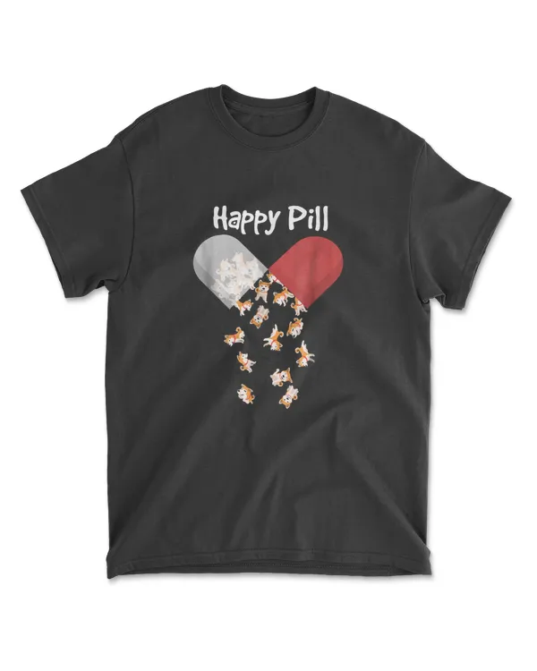 Akita Dog Happy Pill Shirt. Akita Mom Dad Gifts Cute